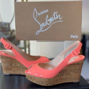Authentic Christian Louboutin Wedges- Worn Once!